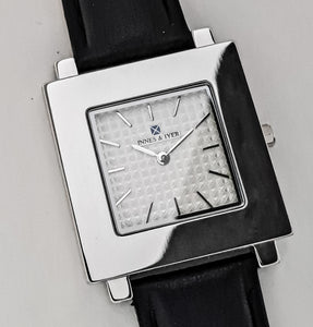 Square watch front stainless steel 33 x 33 mm